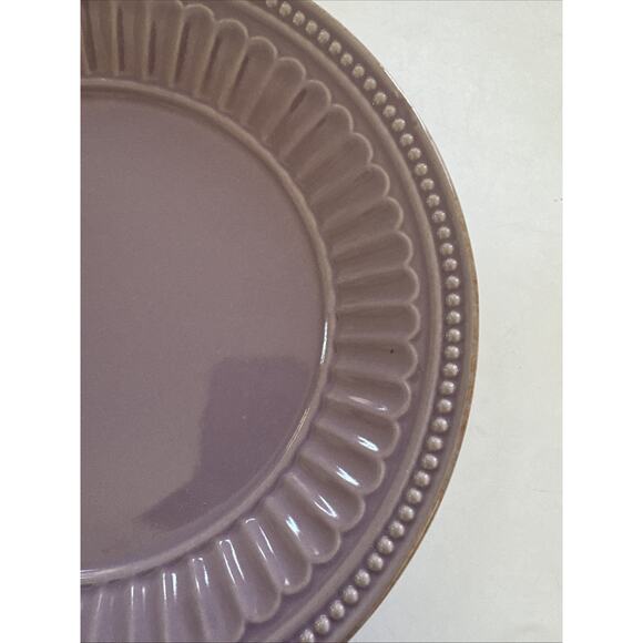 Lenox French Perle Groove Lavender Violet Set of 2 Salad Plates 8" - Picture 4 of 8